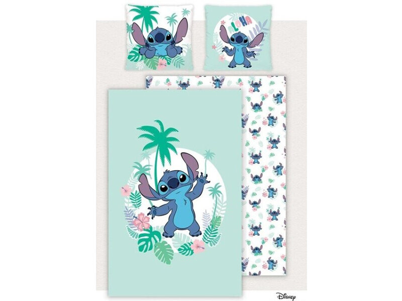 Disney Lilo & Stitch Housse de couette Aloha - Simple - 140 x 200 - Coton