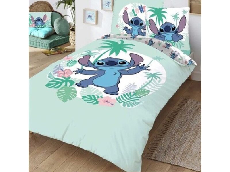 Disney Lilo & Stitch Bettbezug Aloha – Einzelbett – 140 x 200 – Baumwolle