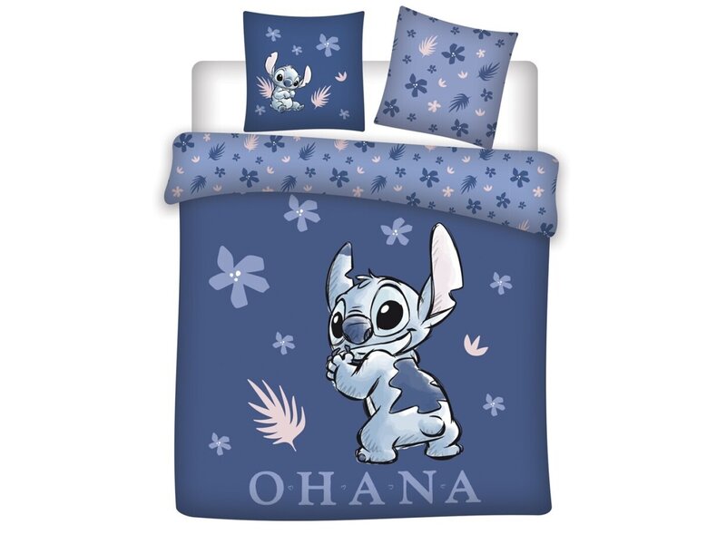 Disney Lilo & Stitch Dekbedovertrek Blue Love - Lits Jumeaux - 240 x 220 cm - Katoen