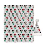 Disney Minnie & Mickey Mouse Fleecedecke + Mütze Winter – 100 x 140 + 25 x 43 cm – Polyester