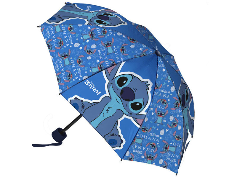 Disney Lilo & Stitch Regenschirm, Ohana – Ø 90 x 24/55 cm – Polyester