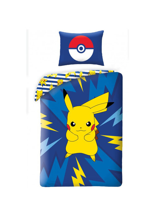 Pokémon Housse de couette Power 140 x 200 + 70 x 90 Coton