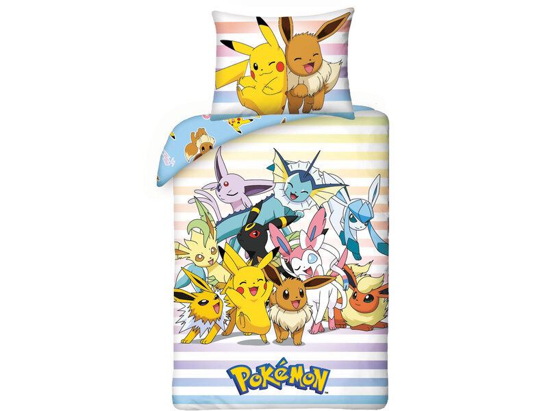 Pokémon Housse de couette, Catch 'Em All - Simple - 140 x 200 cm - Coton