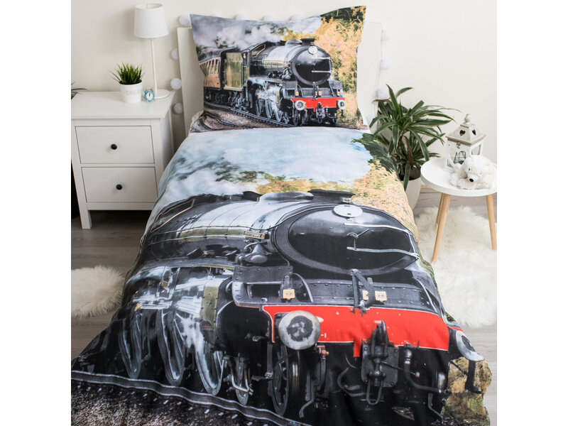 Locomotief Housse de couette Train - Simple - 140 x 200 cm - Coton