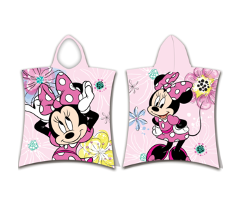 Disney Minnie Mouse Poncho / Badcape Pink Bow 50 x 115 Katoen