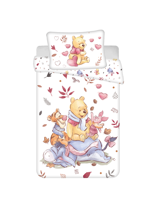 Disney Winnie the Pooh BABY Bettbezug, Blätter – 135 x 100 cm – Baumwolle