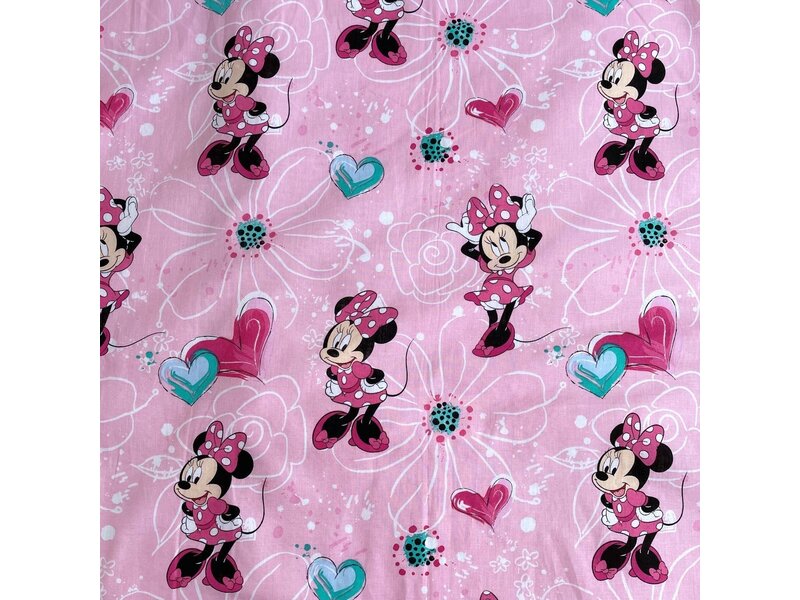 Disney Minnie Mouse Fitted sheet Flowers - Single - 90 x 190/200cm - Cotton