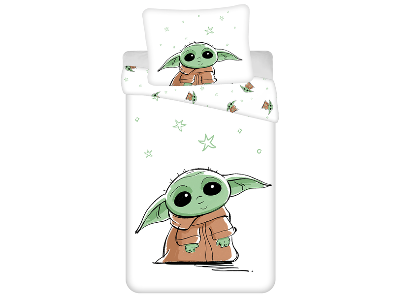 Star Wars Housse de couette Baby Yoda - Simple - 140 x 200 cm - Coton
