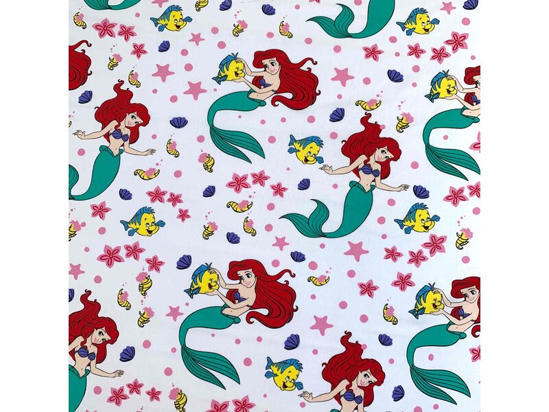 Disney Kleine Zeemeermin Drap housse Océan - Simple - 90 x 190/200cm - Coton