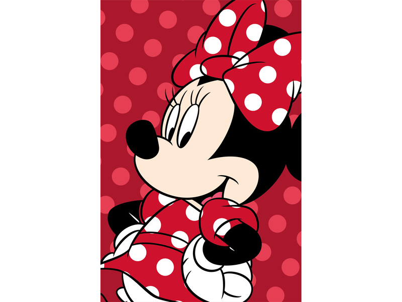 Disney Minnie Mouse Plaid polaire Dots - 110 x 140 cm - Polyester