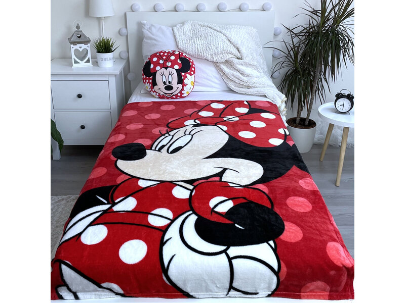 Disney Minnie Mouse Fleeceplaid Dots - 110 x 140 cm - Polyester