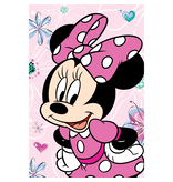 Disney Minnie Mouse Fleece-Plaid Blumen – 110 x 140 cm – Polyester
