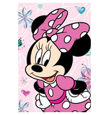 Disney Minnie Mouse Fleeceplaid Bloemen - 110 x 140 cm - Polyester