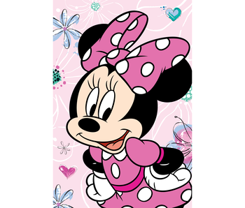 Disney Minnie Mouse Fleeceplaid Bloemen 100 x 150 cm Polyester