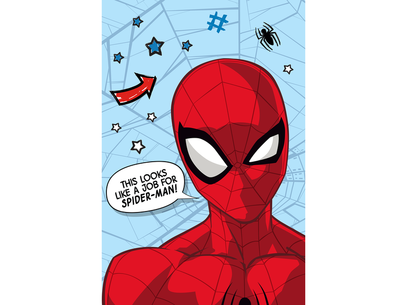 Spider-Man Plaid polaire Web - 100 x 150 cm - Polyester