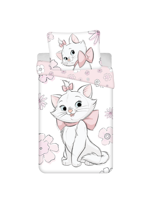 Disney Aristocats Bettbezug Blumen 140 x 200 + 70 x 90 cm Baumwolle