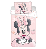 Disney Minnie Mouse BABY Dekbedovertrek, Hearts- 135 x 100 cm - Katoen