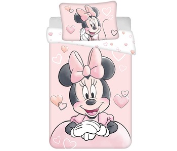 Disney Minnie Mouse BABY Dekbedovertrek, Hearts - 135 x 100 cm - Katoen