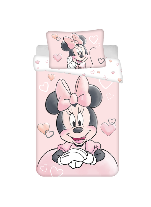 Disney Minnie Mouse BABY Duvet cover, Hearts - 135 x 100 cm - Cotton