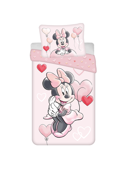 Disney Minnie Mouse Bettbezug Ballon 140 x 200 + 70 x 90 cm Baumwolle