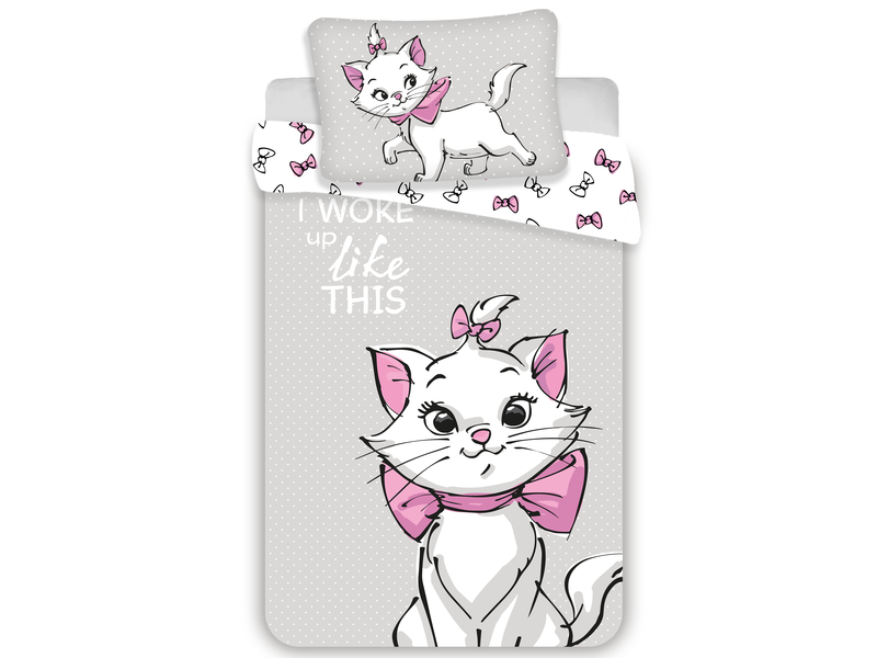 Disney Aristocats Housse de couette BÉBÉ, I Woke Up Like This  - 135 x 100 + 40 x 60 cm - Coton