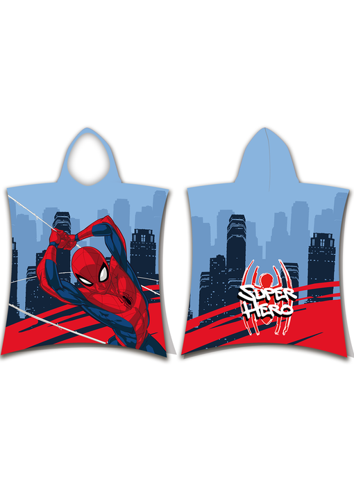 SpiderMan Poncho / Badcape Super-Héros 50 x 115 Coton