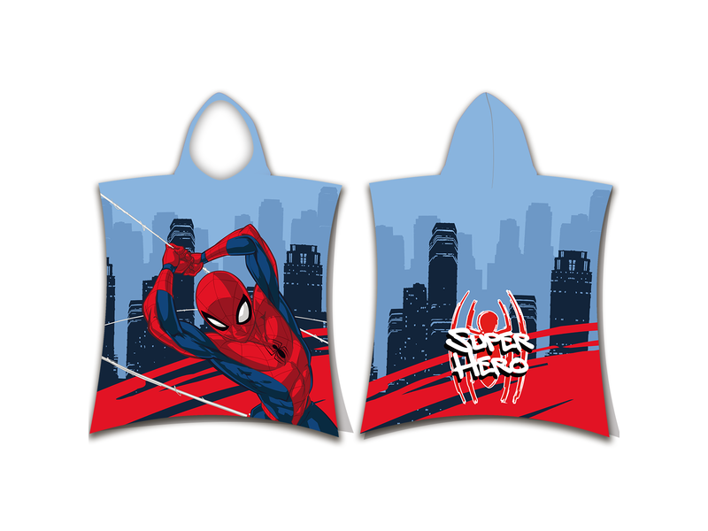 SpiderMan Poncho / Badcape,  Superhero - 50 x 115 cm - Katoen