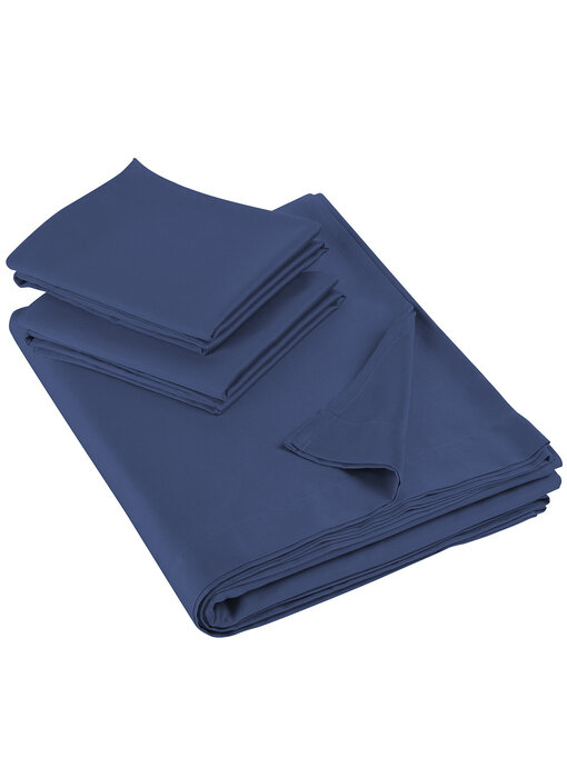 De Witte Lietaer Sheet set Olivia - Double - 280 x 280 cm - Blue - Satin cotton