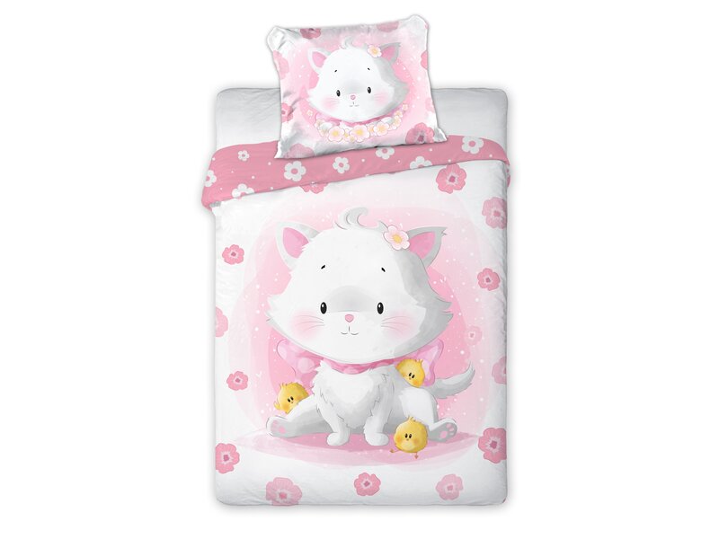 Cuddles BABY Bettbezug, Kätzchen – 100 x 135 cm – Baumwolle