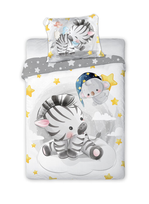 Cuddles BABY Bettbezug Zebra 100 x 135 cm / 40 x 60 Baumwolle