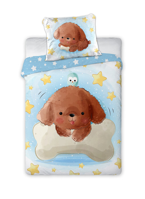 Cuddles BABY Dekbedovertrek Puppy 100 x 135 cm / 40 x 60 Katoen