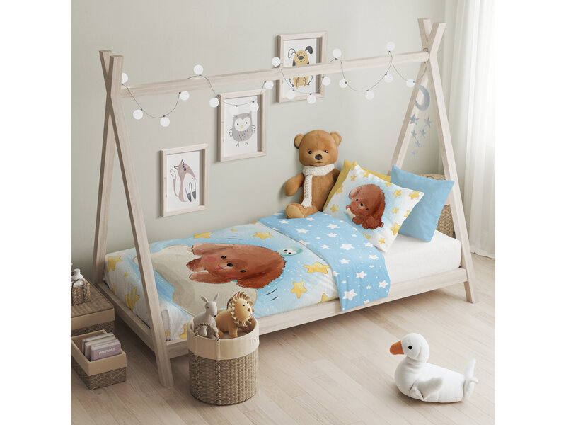 Cuddles BABY Bettbezug, Welpe – 100 x 135 cm – Baumwolle