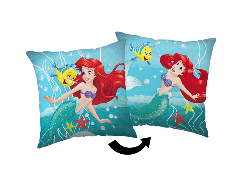 Disney Kleine Zeemeermin Coussin décoratif Friends - 35 x 35 cm - Polyester