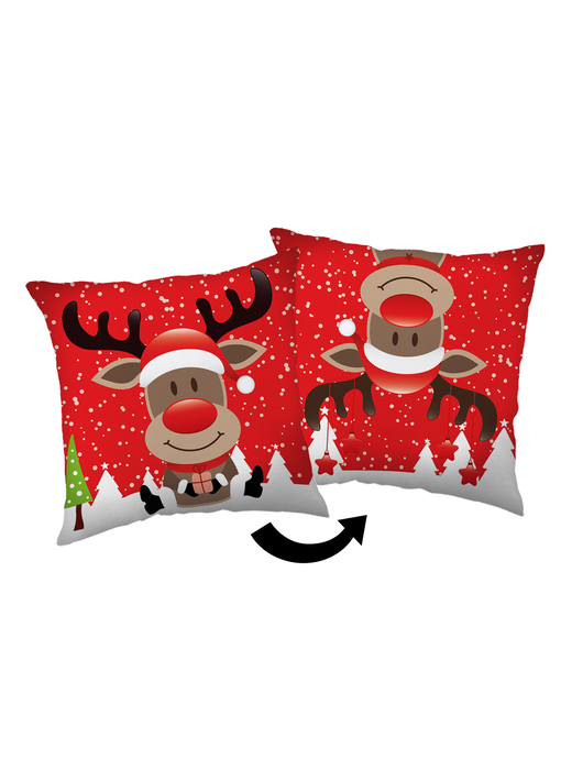 Kerst Coussin décoratif Rudolf HoHoHo 40 x 40 cm Polyester