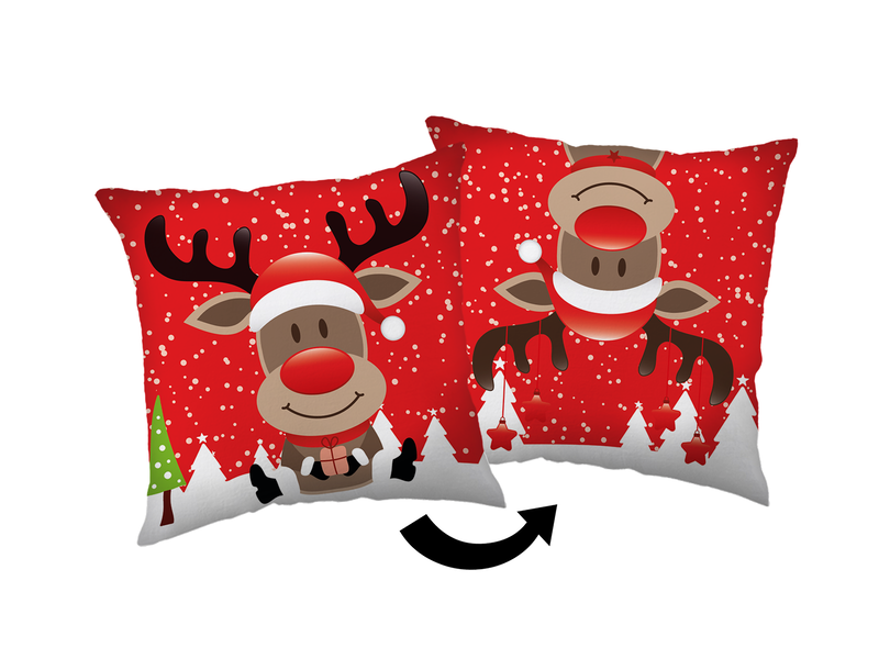 Kerst Decorative cushion Rudolf HoHoHo - 40 x 40 cm - Polyester