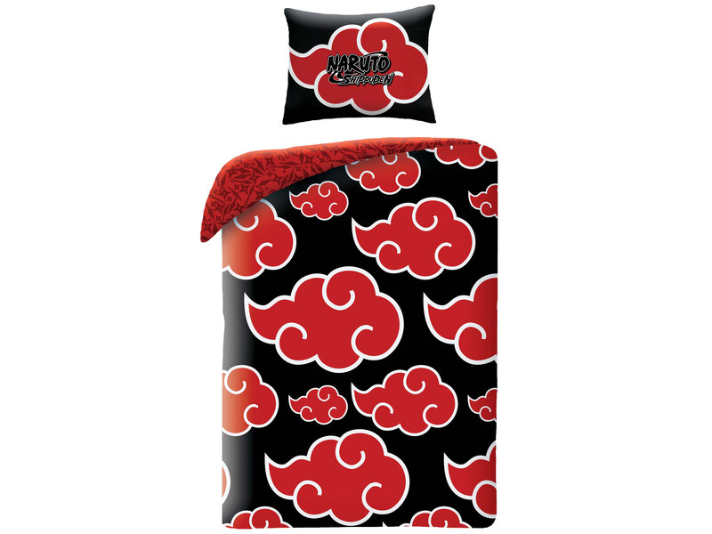 Naruto Duvet cover, Red Cloud - Single - 140 x 200 cm - Cotton