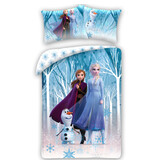 Disney Frozen Bettbezug, Winterland – Einzelbett – 140 x 200 cm – Baumwolle