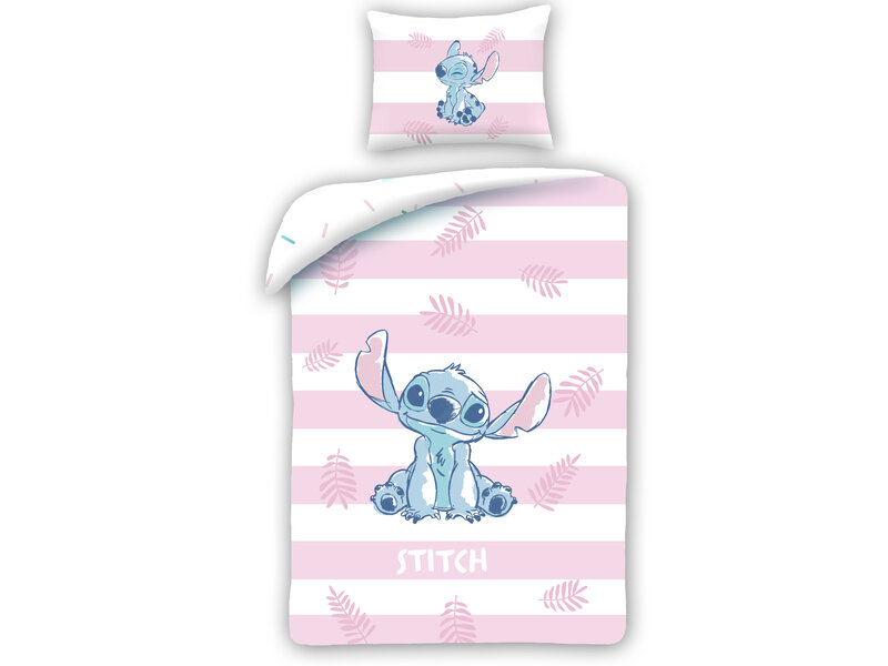 Disney Lilo & Stitch Housse de couette, Stripes - Simple - 140 x 200 cm - Coton