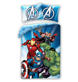 Marvel Avengers Bettbezug, Team Power – Einzelbett – 140 x 200 cm – Baumwolle