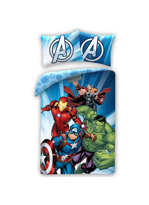 Marvel Avengers Bettbezug Team Power 140 x 200 + 70 x 90 Baumwolle