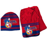 Sonic the Hedgehog Set muts, sjaal en handschoenen, Power Up - ONE SIZE 3-6 jr - Acryl / Elastaan