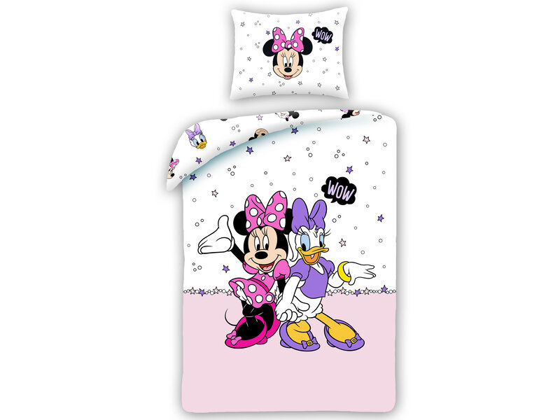 Disney Minnie Mouse Bettbezug, Wow – Einzelbett – 140 x 200 cm – Baumwolle
