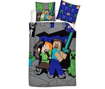 Minecraft Dekbedovertrek Steve & Alex  140 x 200 / 65 x 65 cm Polycotton