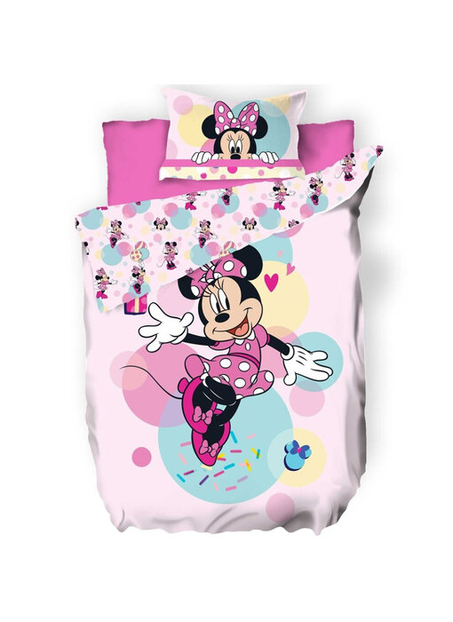 Disney Minnie Mouse Bettbezug Happy 140 x 200 + 65 x 65 Polycotton