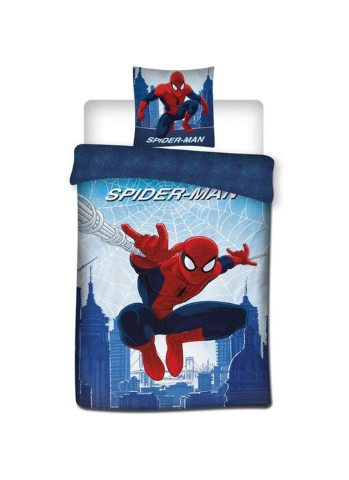 SpiderMan Duvet cover Jump 140 x 200 + 65 x 65 Polycotton