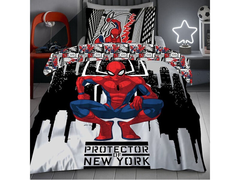 SpiderMan Bettbezug-Schutz – Lits Jumeaux – 240 x 220 cm – Polycotton