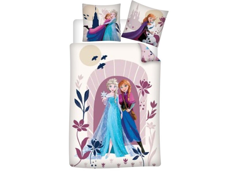 Disney Frozen Housse de couette, Sister Love - Simple - 140 x 200 cm - Polycoton