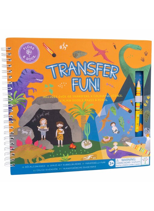 Floss & Rock Transfer Speel/Tekenboek Dino