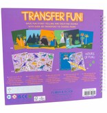 Floss & Rock Transfer-Spiel-/Zeichenbuch, Dino – 24 x 21 x 0,8 cm – Mehrfarbig