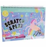 Floss & Rock Livre de dessin Scratch and Play, Fantasy - 26,5 x 20,5 x 1,5 cm - Multi